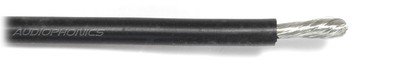 Fil de câblage Cuivre OFC Étamé 5.3mm² Gaine Silicone Ø 5.5mm Noir