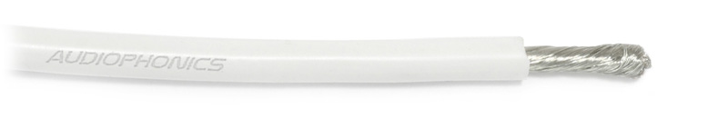 Fil de câblage Cuivre OFC Étamé 5.3mm² Gaine Silicone Ø 5.5mm Blanc