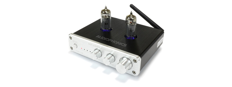 FX-Audio TUBE-03 Préamplificateur à Tubes avec Contrôle de Tonalité 2x 6K4 Bluetooth Noir