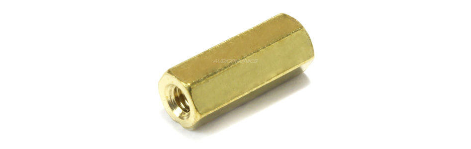 Brass Spacers M2.5x12mm Female / Female (x10)