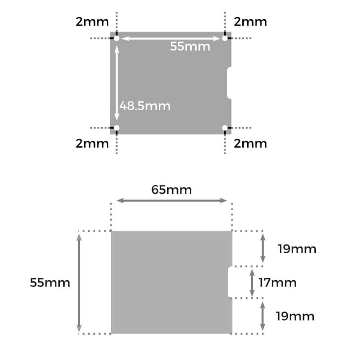 line dimensions drilling hat UPS RPI