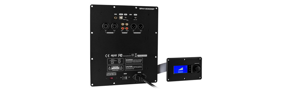 Dayton Audio SPA1200DSP Amplificateur Subwoofer 1200W avec DSP et Écran
