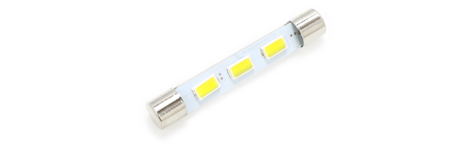 Ampoule Navette LED Blanc Chaud pour Éclairage Vu-Mètre / Tuner 6.3V