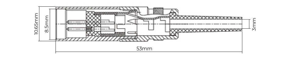 Connecteur Mini XLR 3 Pins Mâle Plaqué Or Ø5mm (Unité)