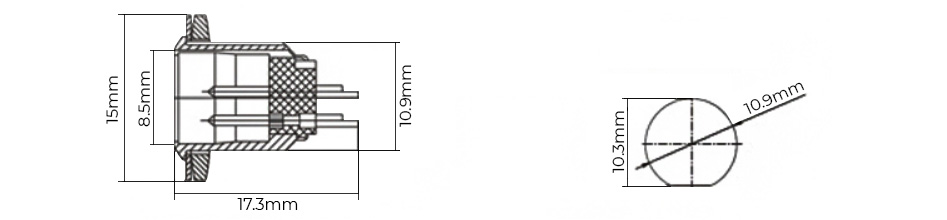 Connecteur Mini XLR 3 Pins Mâle Plaqué Or Ø5mm (Unité)