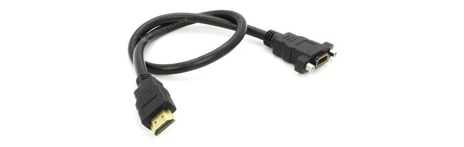 Passe Cloison HDMI mâle vers HDMI femelle 1.4 Ethernet CEC 50cm