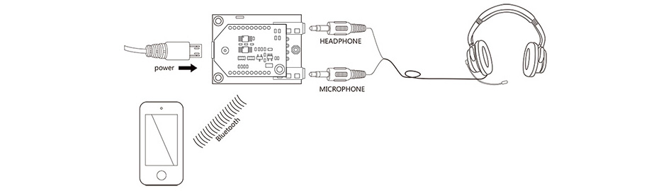 TinySine TSA6015 Récepteur Audio Bluetooth avec Entrée Micro