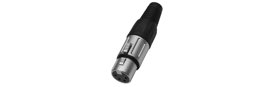 Monacor XLR-804/J Connecteur XLR 4 Pôles Femelle Ø9mm