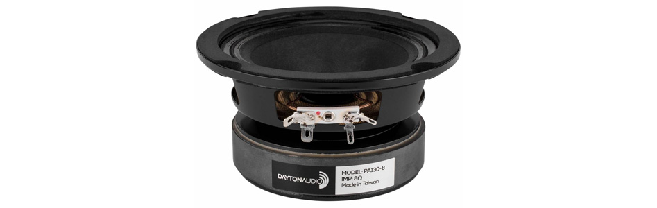 Dayton Audio PA130-8 Haut-Parleur Large Bande 50W 8 Ohm 88.2dB 90Hz - 15kHz Ø12.7cm