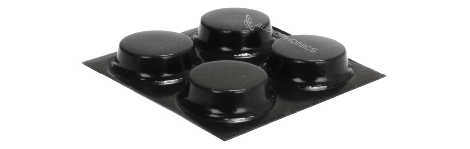 3M BUMPON Pieds Polyuréthane 13x3.5mm Noir (Set x4)