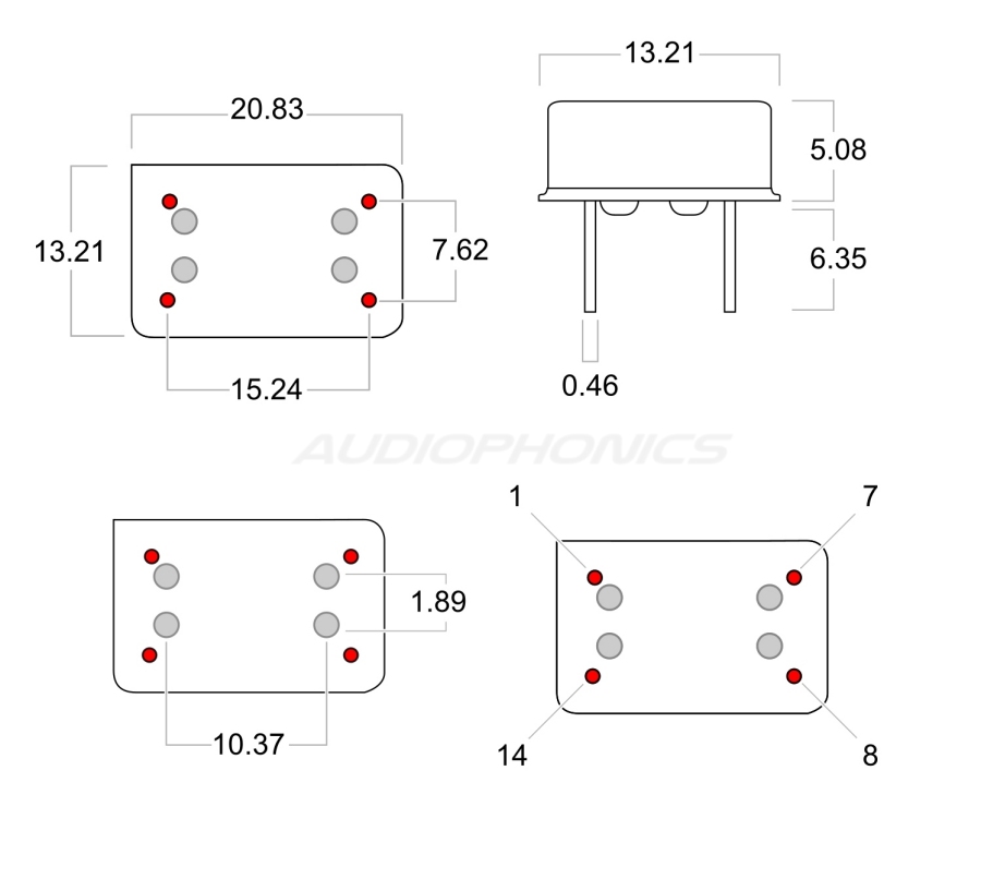 DIP-14 accusilicon horloge crystal