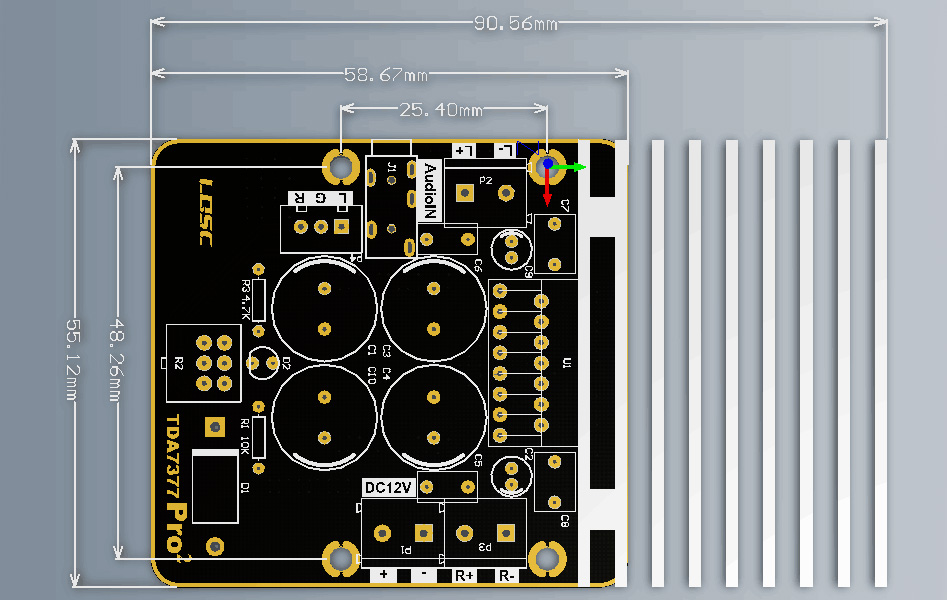 Module Amplificateur Stéréo Class AB TDA7377 2x30W 4Ω
