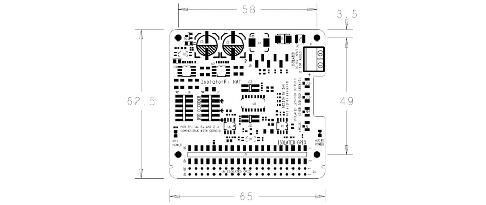 Ian Canada IsolatorPi II Module Isolation Galvanique pour Raspberry Pi / Odroid