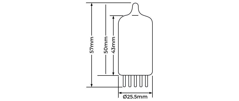 Shuguang 17AX7B / ECC83 Tube d'Amplification Haute Qualité