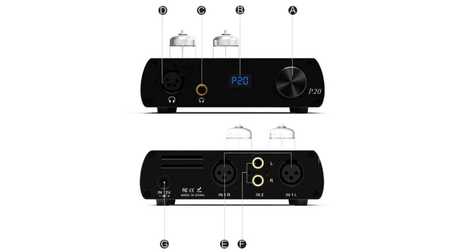 Loxjie P20 Amplificateur Casque Symétrique à Tubes 2x 6N3