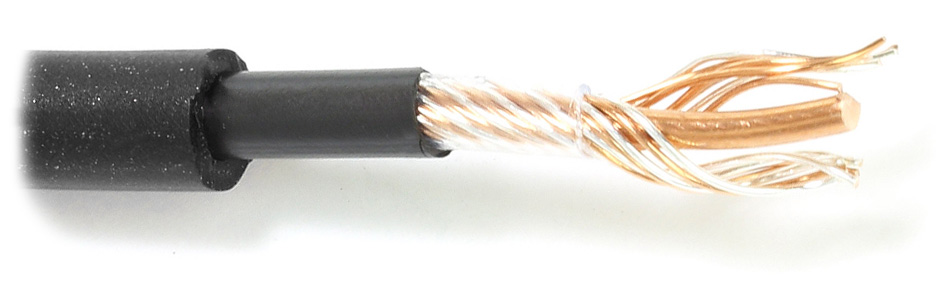 Fil de Câblage Cuivre OCC / Argent 2.62mm² Isolation Graphène Ø5.3mm Noir