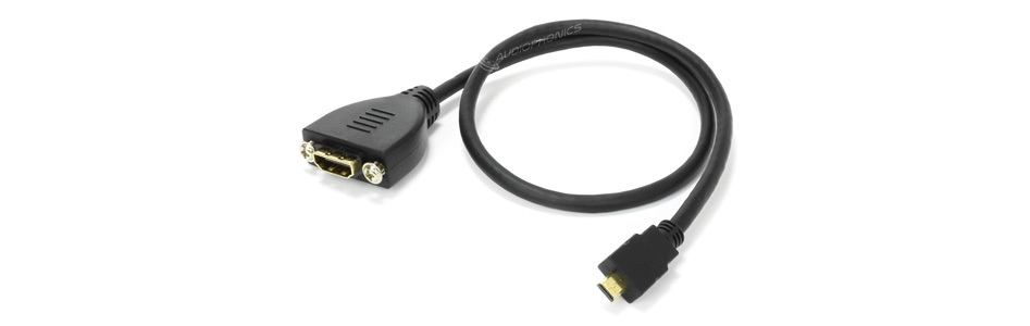 Passe Cloison Micro HDMI Mâle vers HDMI femelle 50cm