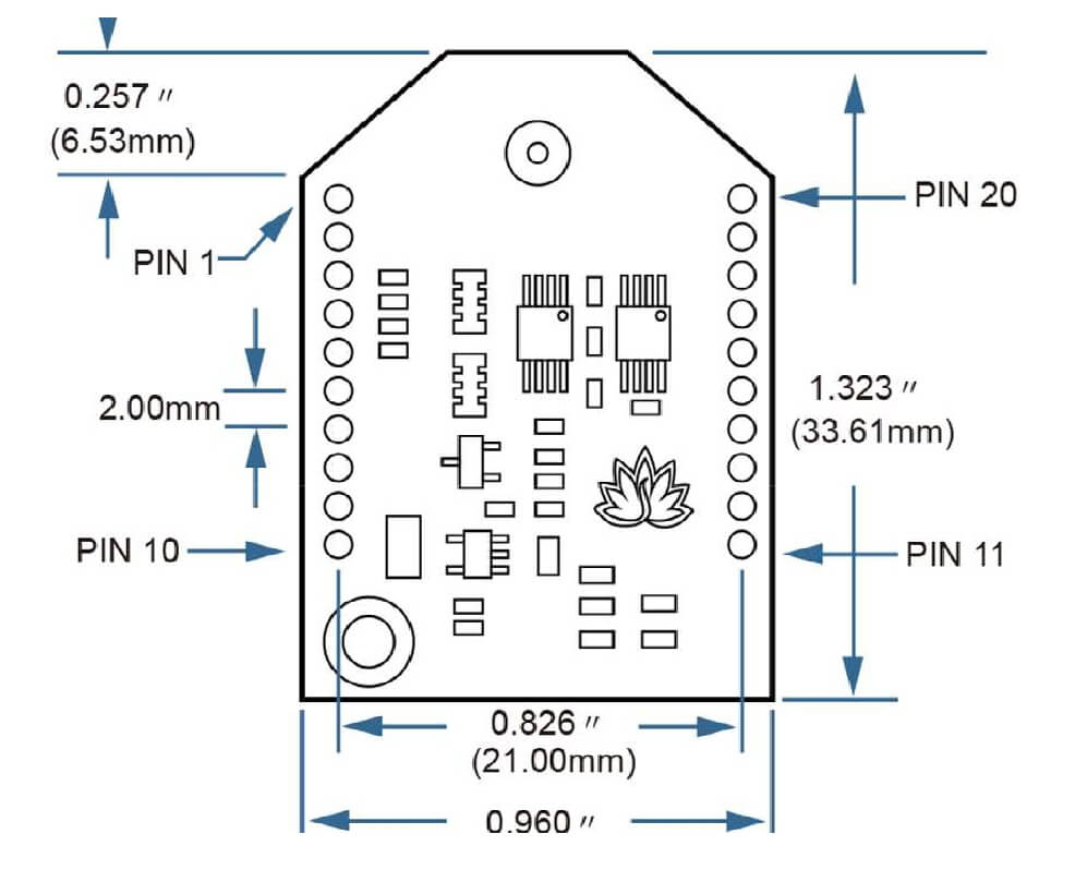 Dimensions Mounting hole spacing audiophile Bluetooth receiver module