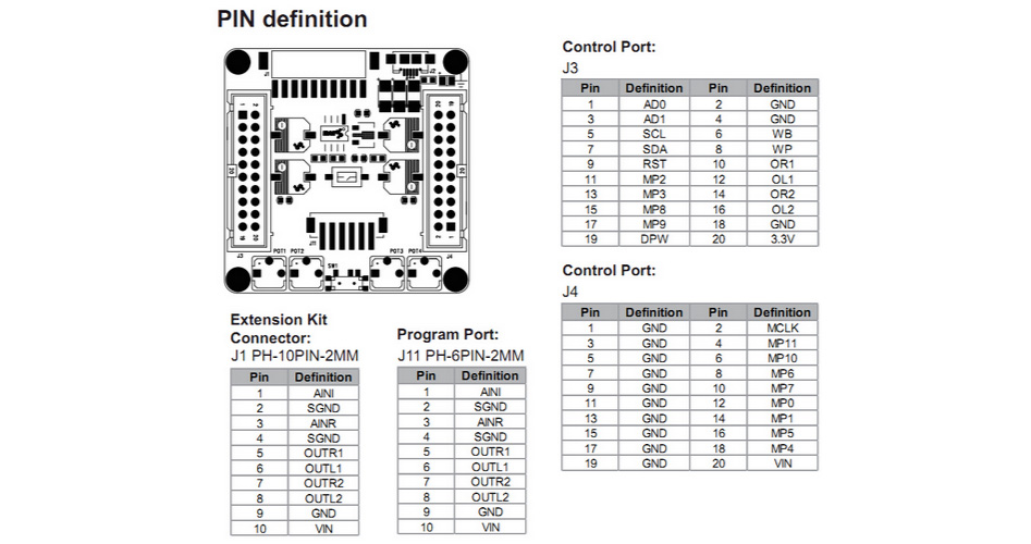 Câble Plat 10 Pins PH 2.0mm pour Module DSP Wondom 50cm