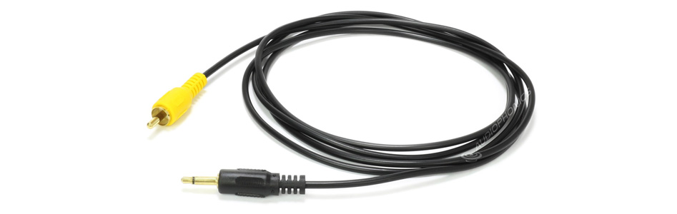 Câble RCA Mono Mâle vers Jack 3.5mm Mono Mâle Plaqué Or 1.8m