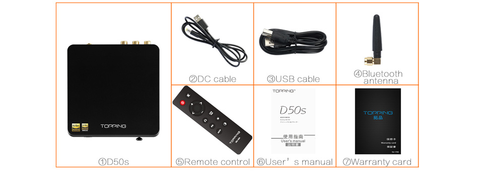 DAC 2x ES9038Q2M Bluetooth aptX LDAC 32bit 768kHz DSD512 XMOS U208 Black<span id=