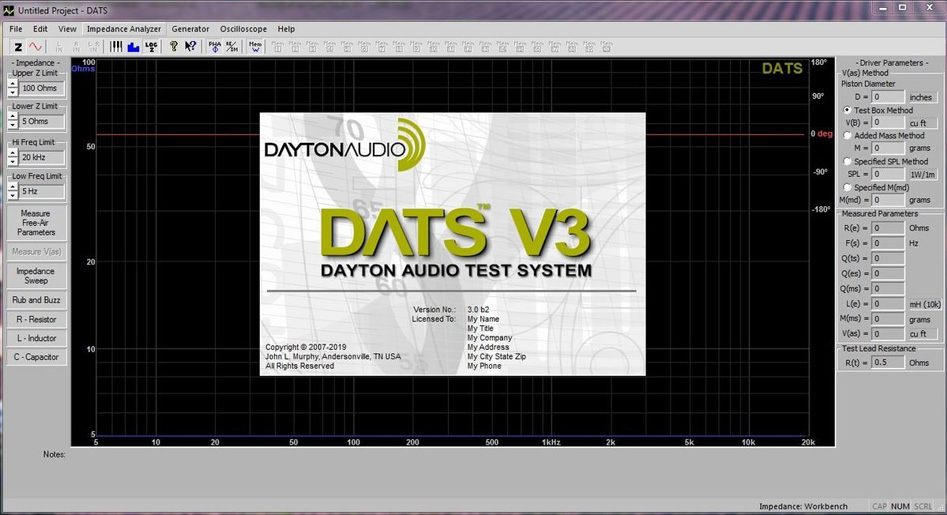 Dayton Audio DATS V3 Testeur de Haut-Parleur