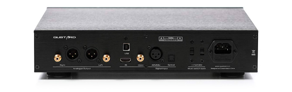 Gustard X26 DAC Symétrique 2x ES9038Pro GPLL-M1 32bit 768kHz DSD512 Noir