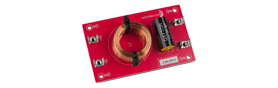 Dayton Audio 3.5K-LPF-4 Filtre Passe-Bas pour Haut-Parleurs 3500Hz 12dB/Octave 4 Ohm