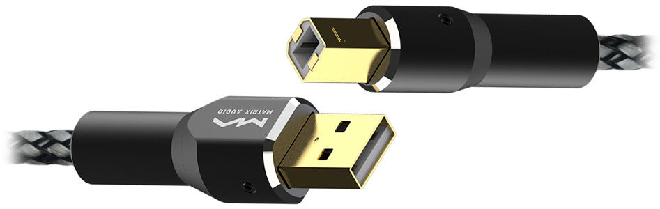 Matrix Câble USB-A Mâle vers USB-B Mâle Cuivre OFC Plaqué Or 1.2m