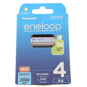 Panasonic Eneloop Accumulateurs NiMh AA 1.2V 1900mAh (Set x4)