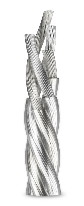 High fidelity stereo earphone cable performance silver