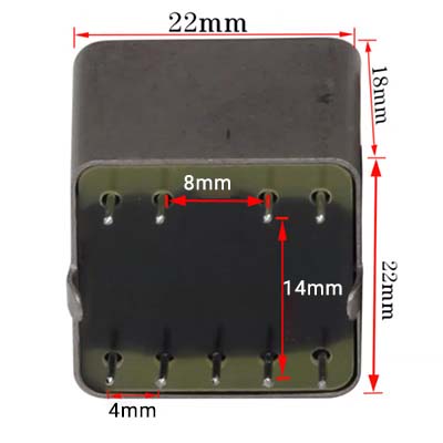 Dimensions du transformateur audio DS2206
