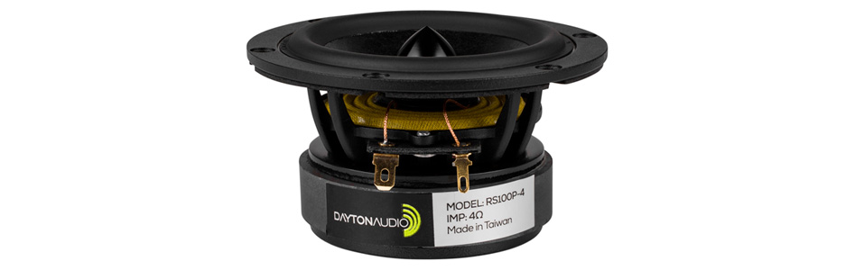 Dayton Audio RS100P-4 Haut-Parleur de Grave 30W 4Ω 88dB 85Hz - 13500Hz Ø10.2cm