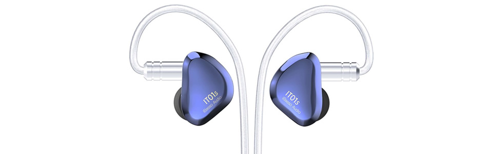 iBasso IT01S Écouteurs Intra-Auriculaires Hauts-Parleurs Dynamiques Membranes Nanotubes Ø10mm 16Ω Gris