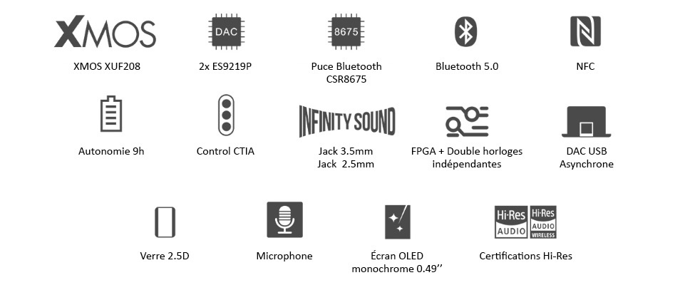 FiiO BTR5 Amplificateur Casque Symétrique DAC Récepteur Bluetooth 5.0 NFC 2x ES9218P CSR8675 XMOS XUF208