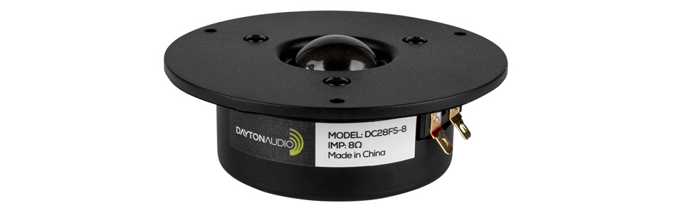 Dayton Audio DC28FS-8 Haut-Parleur Tweeter à Dôme 50W 8Ω 89dB 1600Hz - 20000Hz Ø2.9cm