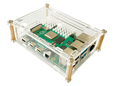 Boîtier Acrylique pour Raspberry Pi 4 Transparent