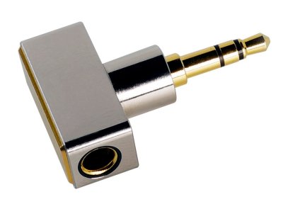 DJ44C Adaptateur Jack 4.4mm Symétrique Femelle vers Jack 3.5mm Asymétrique Mâle Plaqué Or