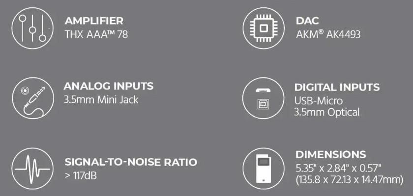 Monolith THX AAA-78 Amplificateur Casque Portable DAC AK4493 32bit 384kHz