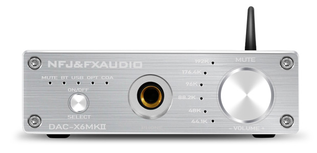 FX-Audio DAC-X6 MKII DAC Amplificateur Casque Bluetooth 5.0 aptX ES9018 QCC3008 24bit 192kHz Silver