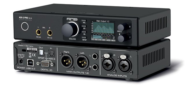 RME ADI-2 Pro FS R BLACK EDITION DAC ADC Amplificateur Casque Symétrique SteadyClock FS 768kHz DSD256