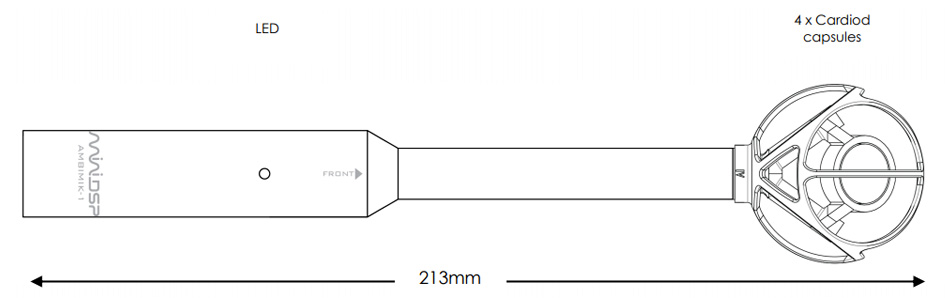 MiniDSP AmbiMIK-1 Microphone Ambisonique USB 32bit 192kHz ASIO Dirac