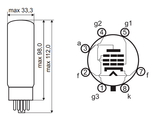 JJ Electronics E34L Tubes de Puissance (Set x4 Appairés