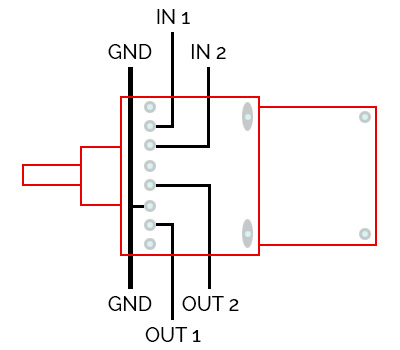 ALPS RK168 Potentiomètre Motorisé 4 Voies Logarithmique 100K Ohm