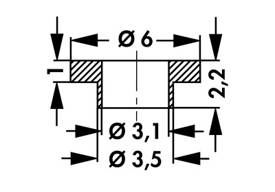 Entretoise d'isolation composants transistor TO-220 / TOP-3 (Unité)