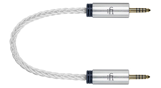 iFi Audio Câble Jack 4.4mm Cuivre OFHC Argent Blindé 2.08mm² 30cm