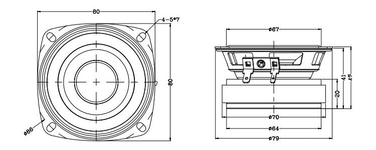 Fountek FE86 Haut-Parleur Large Bande 15W 8Ω 83dB 95Hz - 20kHz Ø8cm