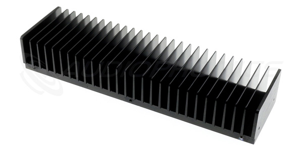 Radiateur Dissipateur Thermique Aluminium Anodisé 300 x 85 x 50mm Noir