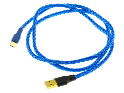 Câble USB-C vers USB-A Cuivre plaqué Argent / Or Blindé 1m