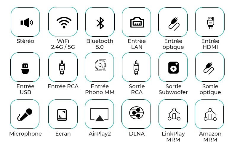 CloudyX CL-300W A98 Amplificateur WiFi DLNA AirPlay2 Bluetooth 5.0 2x275W 4 Ohm